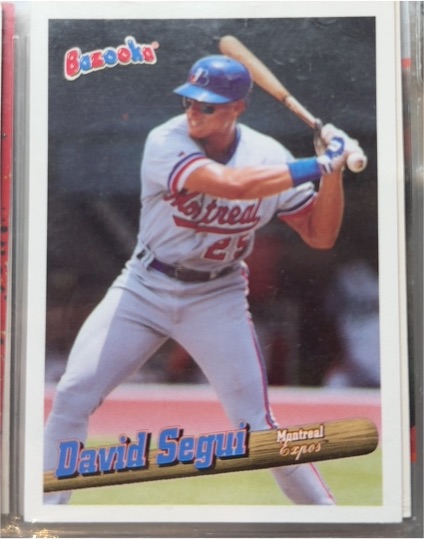 1996 Bazooka #110 David Segui — front