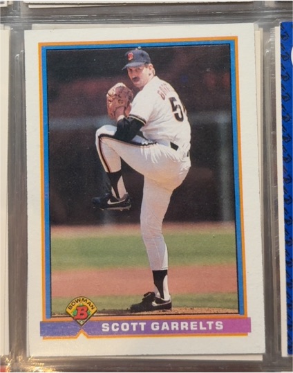 1991 Bowman #626 Scott Garrelts — front