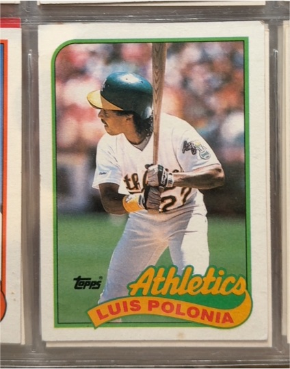 1989 Topps #424 Luis Polonia — front