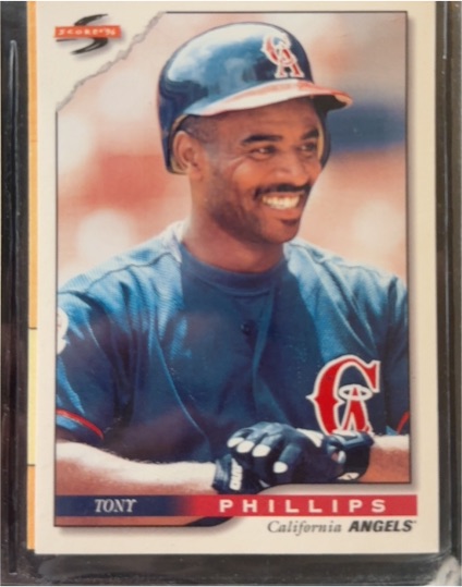 1996 Score #165 Tony Phillips — front