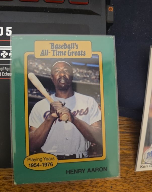 1987 Hygrade Baseball's All-Time Greats #1 Henry Aaron — front