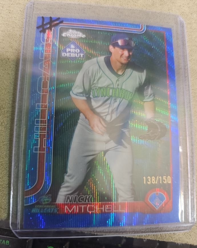 2025 Topps Pro Debut Baseball Nick Mitchell Chrome Blue Foil #Pro Debut — front