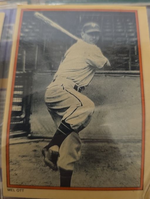 1985 Topps Circle K #12 Mel Ott — front