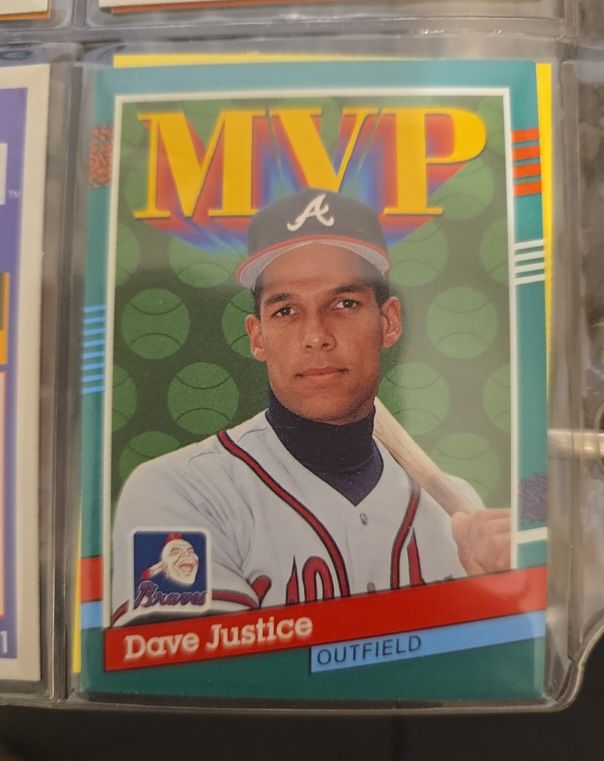 1991 Donruss MVP #402 Dave Justice — front