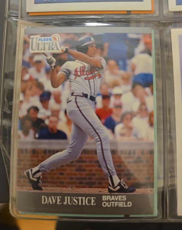1991 Fleer Ultra # Dave Justice — front