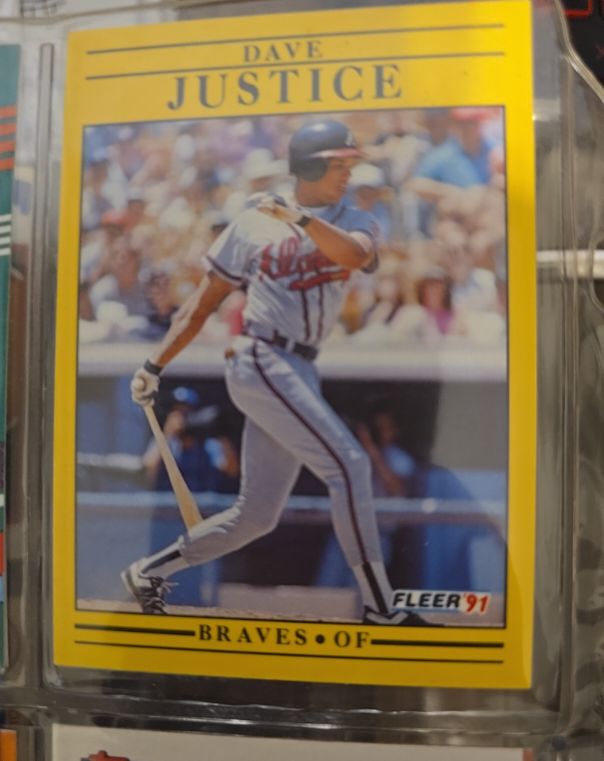 1991 Fleer #693 Dave Justice — front