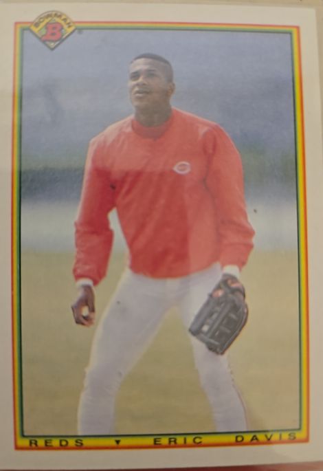 1990 Bowman #58 Eric Davis Cincinnati Reds — front