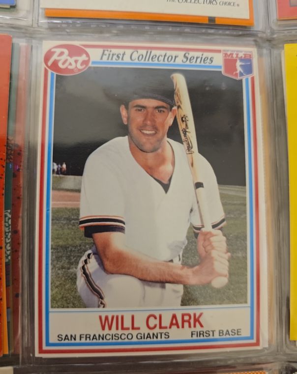 1990 Post Cereal #7 Will Clark — front