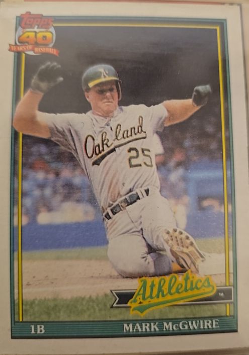 1991 Topps #270 Mark McGwire — front