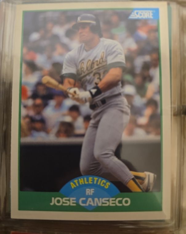 1989 Score #1 Jose Canseco — front