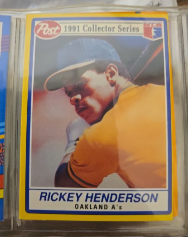 1991 Post Collector Series #27 Rickey Henderson — front