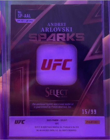 2023 Panini Select #SP-AAL Andrei Arlovski Sparks — front