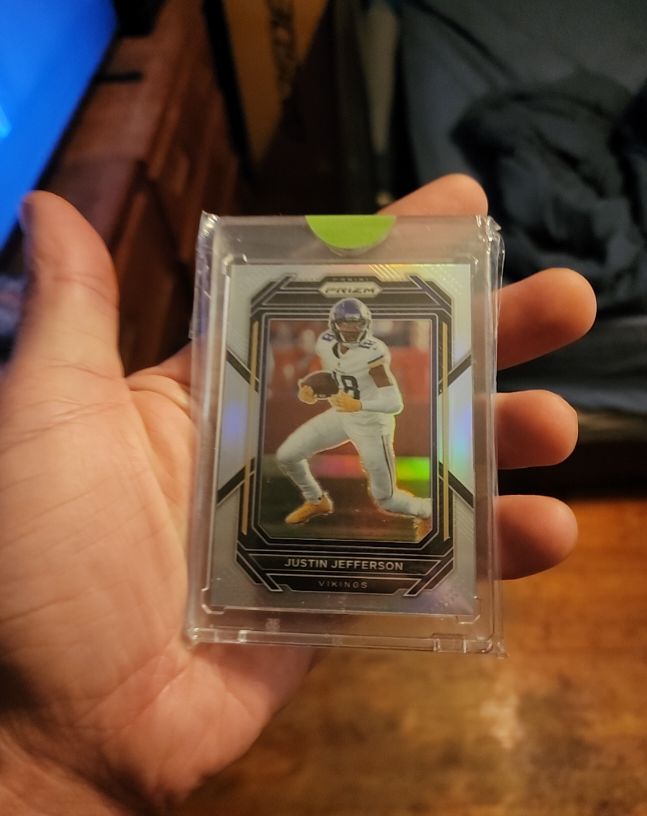 2022 Panini Chronicles Prizm Black #PB-18 Justin Jefferson — front