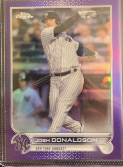 2022 Topps Chrome Update #USC159 Josh Donaldson Purple Refractor — front