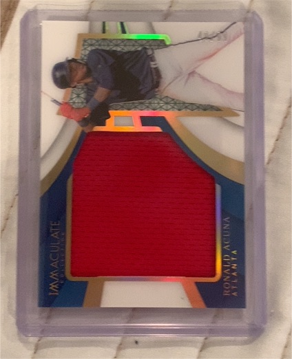 2018 Panini Immaculate #Ronald Acuña Jumbo Patch — front