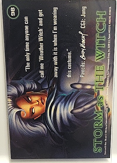 1996 Fleer Ultra X-Men #98 Storm Haunted Mansion — back