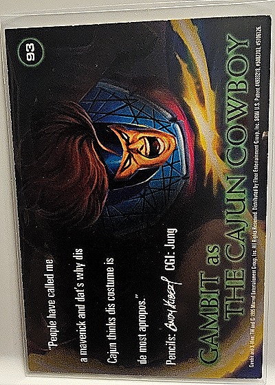 1996 Fleer X-Men Haunted Mansion #93 Gambit — back