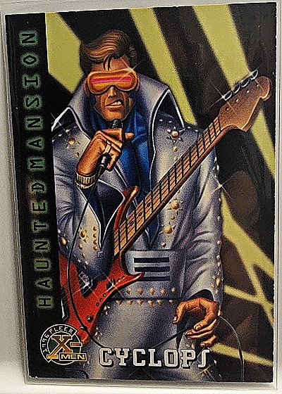 1996 Fleer Marvel X-Men #92 Haunted Mansion Cyclops as The King — front
