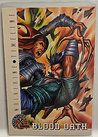 1996 Fleer X-Men #87 Blood Oath Wolverine Lady Deathstrike — front