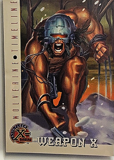 1996 Fleer Marvel X-Men #82 Weapon X Wolverine Timeline — front