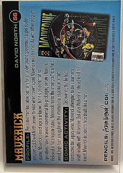 1996 Fleer Marvel X-Men #56 Maverick — back