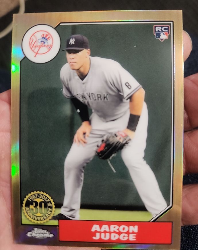 2017 Topps Chrome #87T-8 Aaron Judge 1987 Topps Baseball 30th Anniversary — front