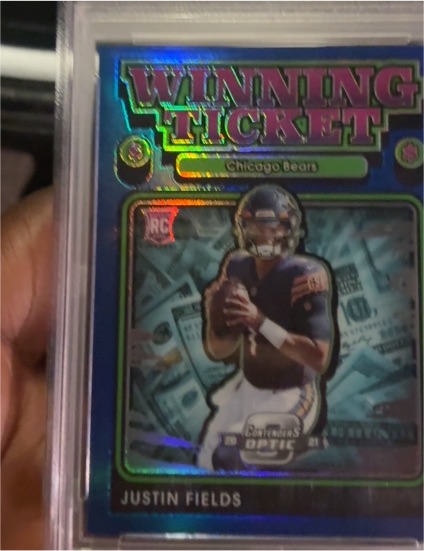 2021 Panini Contenders Optic Winning Ticket #WT Justin Fields — front