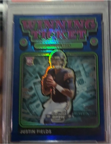 2021 Panini Contenders Winning Ticket #WT-JFI Justin Fields — front