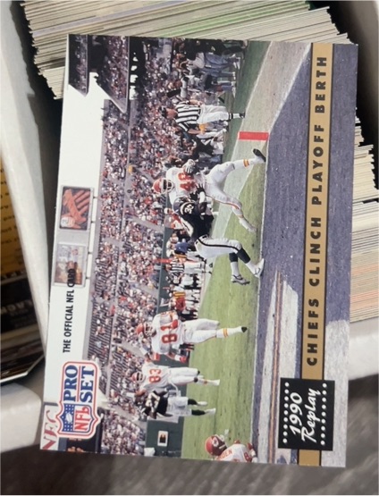 1991 Pro Set #339 Chiefs Clinch Playoff Berth — front