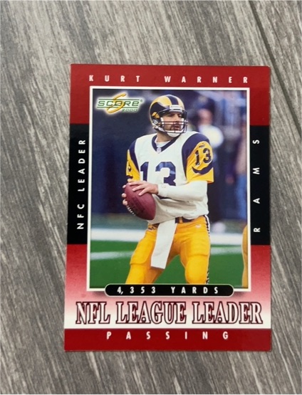 2000 Score #257 Kurt Warner NFL League Leader — front