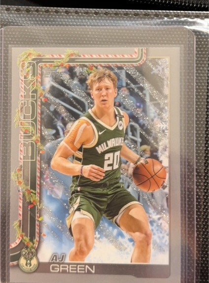 2025-26 Topps Holiday Basketball #H46 AJ Green — front
