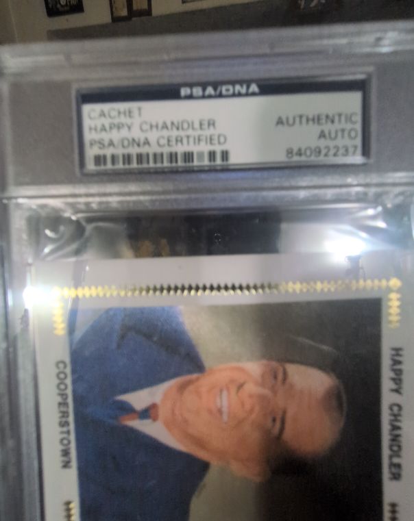 Cachet Happy Chandler Autographed Card — front