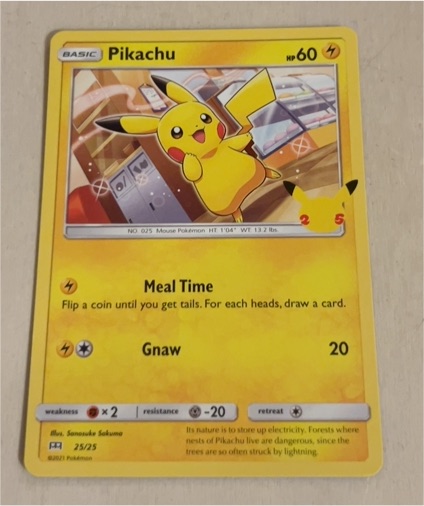2021 Pokémon McDonald's 25th Anniversary #25 Pikachu — front