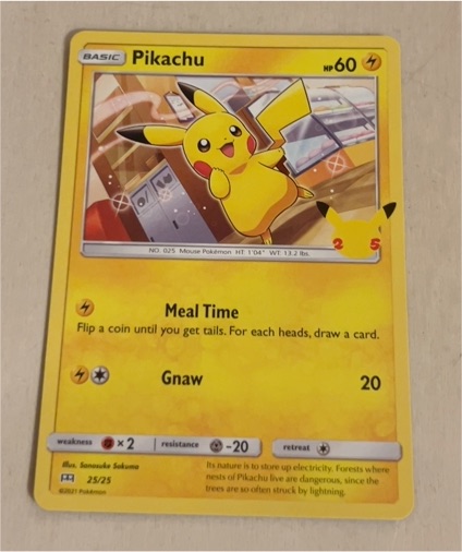 2021 Pokémon McDonald's 25th Anniversary #25 Pikachu — front