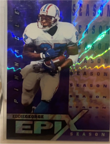 1997 Pinnacle Epix Season #E18 Eddie George — front