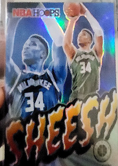 2023-24 Panini NBA Hoops #2 Giannis Antetokounmpo Sheesh — front