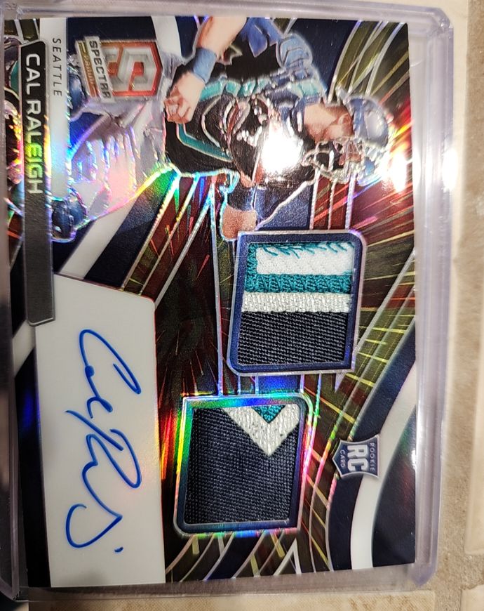 2022 Panini Spectra Cal Raleigh Rookie Patch Autograph — front
