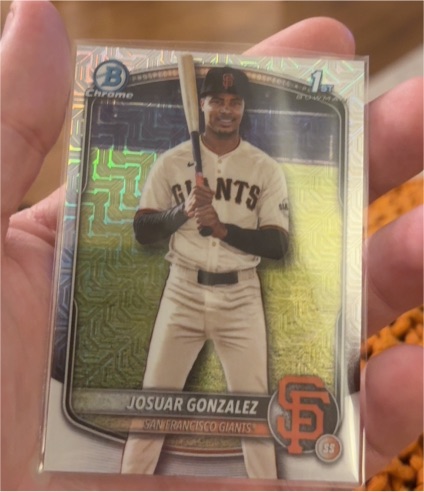 2025 Bowman Chrome #BCP-153 Josuar Gonzalez — front