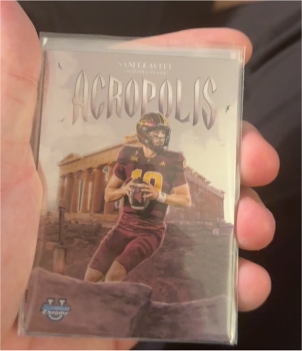 2025 Bowman University Chrome #A-8 Sam Leavitt Acropolis — front