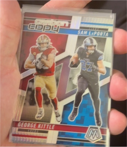 2023 Panini Mosaic #ED-1 Sam LaPorta & George Kittle — front