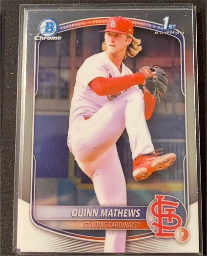2025 Bowman Chrome Prospects #BCP-25 Quinn Mathews — front