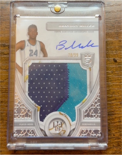 2023-24 Topps Royalty #78/99 Brandon Miller Rookie Patch Autograph — front