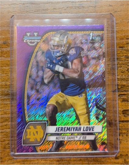 2024 Bowman University Chrome #100 Jeremiyah Love — front