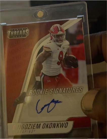 2022 Panini Chronicles Draft Picks - Threads Rookie Signatures #TH-CHI Chigoziem Okonkwo — front