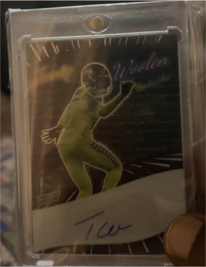 2023 Panini Spectra Football Tariq Woolen Colorgraphs Autograph — front