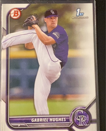 2022 Bowman Draft #BD-151 Gabriel Hughes — front