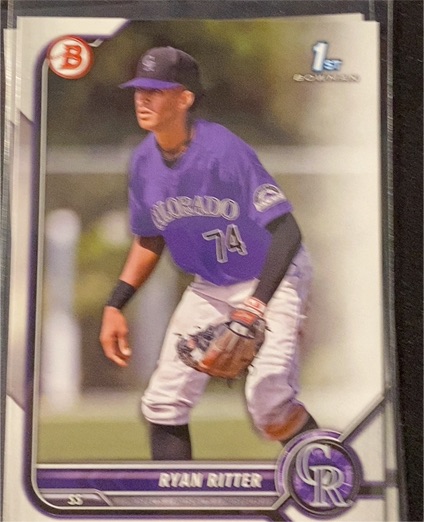 2022 Bowman Draft #BD-136 Ryan Ritter — front