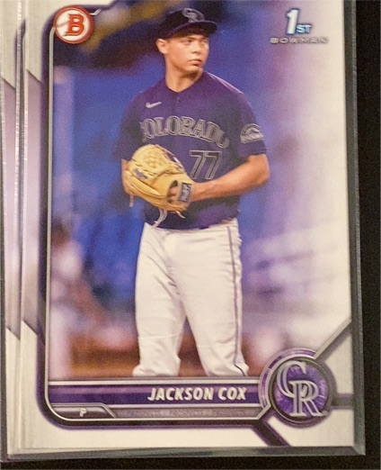 2022 Bowman Draft #BDC-174 Jackson Cox — front