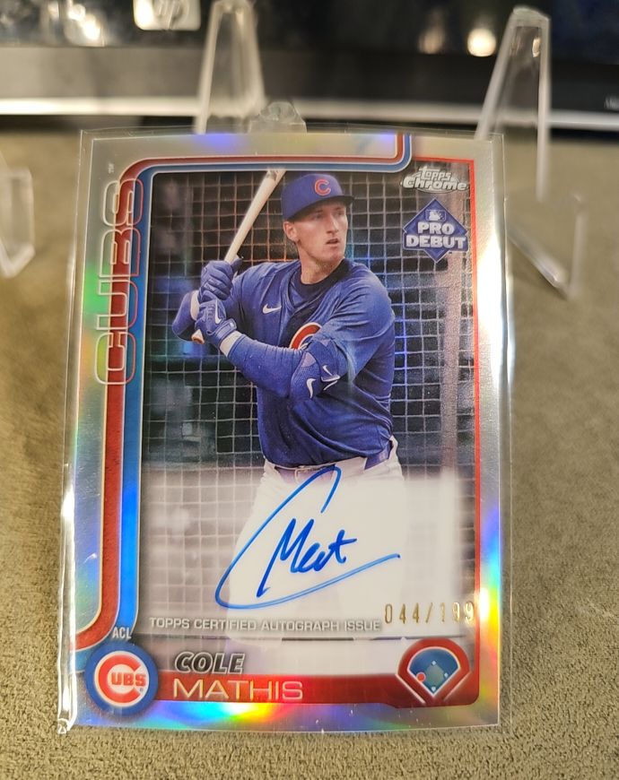 2025 Topps Chrome Pro Debut #PDC-43 Cole Mathis — front