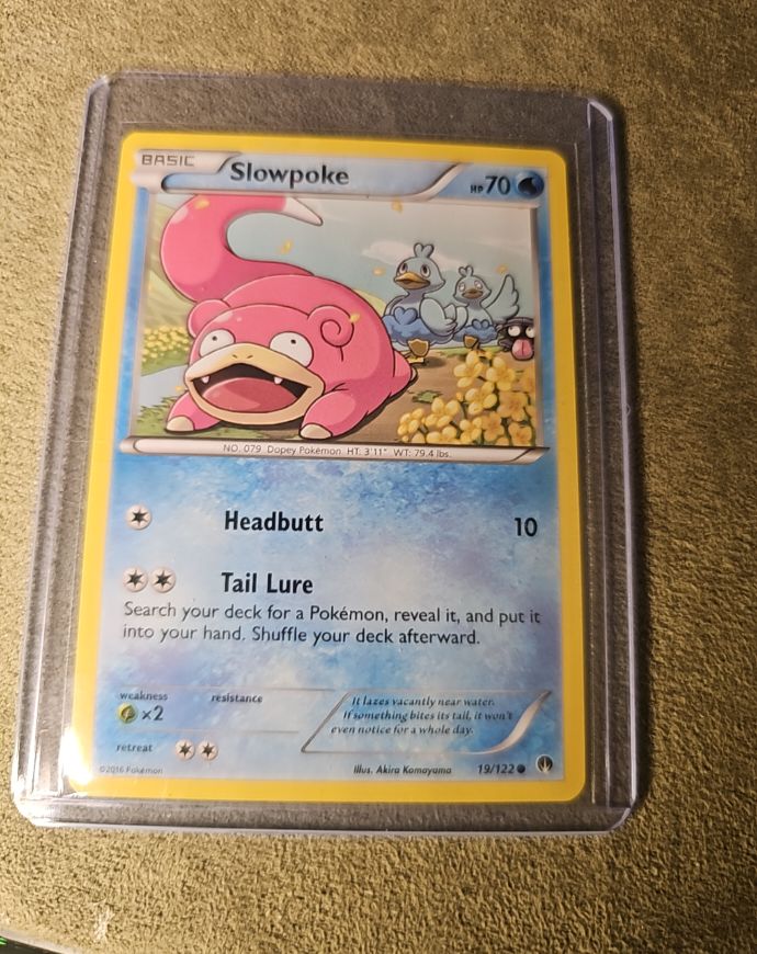 2016 Pokémon TCG XY BREAKpoint #19 Slowpoke — front